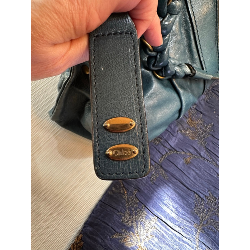 Chloé Blue Leather Heloise Shoulder Bag - Picture 14 of 16